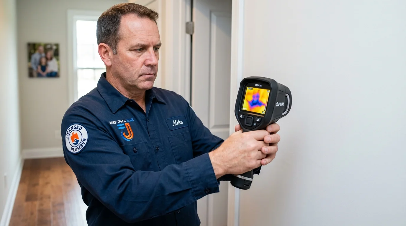 Thermal imaging leak detection by Johns Plumbing LLC in Hutchins